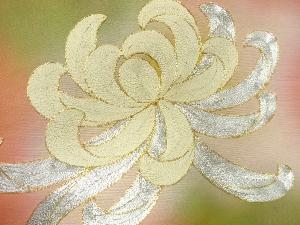 アンティーク　菊模様刺繍名古屋帯